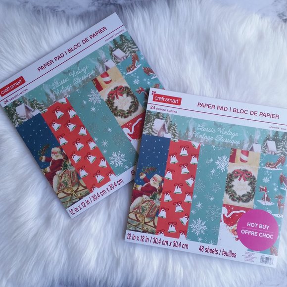 Download Craft Smart Office Christmas Paper Pads Set Classic Vintage Poshmark PSD Mockup Templates